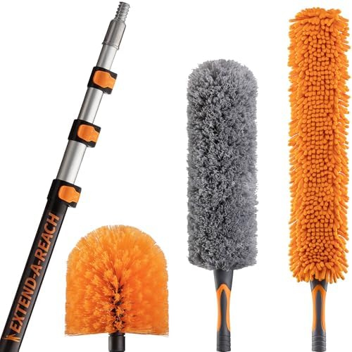 20 Foot High Reach Duster Kit with 4-12 ft Telescopic Extension Pole by EXTEND-A-REACH