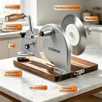 CUSIMAX Manual Bread Slicer for Homemade Sourdough Bread,Hand Crank Bread Slicer with Adjustable Thickness and Stainless Steel Blade,Upgrade Foldable Manual Bread Cutter - Image 6