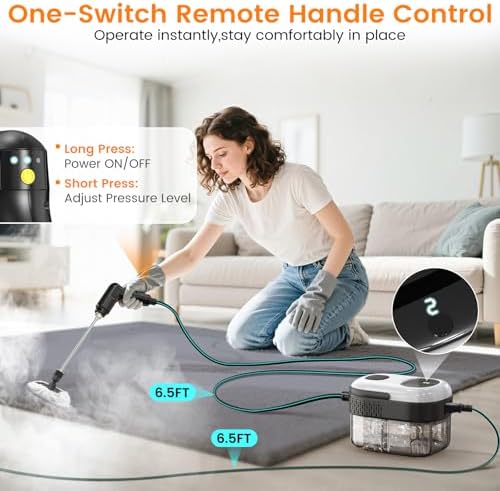 Pressurized Handheld Steam Cleaner for Home, 3-Level Adjustable Steam - Image 3