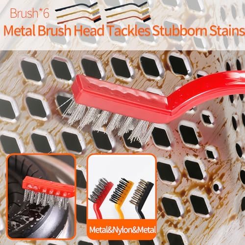 19 Pcs Small Crevice Cleaning Brush Set, Groove Gap Cleaning Tool for Cleaning Kitchen, Bathroom, Corner, Sink, Door, Blinds, Faucets, Window Track,Cup - Image 5