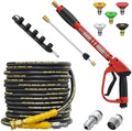 5000PSI Pressure Washer Hose and Gun, 3/8’’ Power Hose 50FT by TechSweeppro