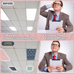6pcs Classroom Fluorescent Magnetic Light Covers,2x4 FT Geometric - Image 5