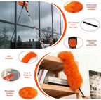 25FT Reach High Ceiling Duster Kits with 5-20FT Adjustable Pole - Includes Extra Long Duster, High Ceiling Duster, Rotatable Window Squeegee & Cobweb Duster for Ceiling Fans and Whole House Cleaning - Image 5
