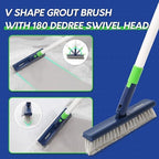 BOOMJOY 4 in 1 Shower Cleaning Brush, 58" Extendable Tub and Tile Scrubber Set, Grout Brush with Long Handle, Shower Tile Floor Scrubber for Cleaning Baseboard Bathroom Toilet Kitchen - Image 4