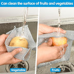 6Pack Multipurpose Wire Dishwashing Rags, Upgrade Non Scratch Wire Dishcloth, for Wet and Dry Use, Reusable Metal Microfiber Cleaning Cloths for Home/Kitchen/Stove - Image 3