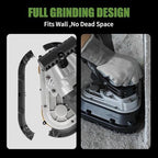 4" 3-Head Concrete Grinder, 2450W Concrete Floor Grinder with Bristle Dust Shroud & Vacuum, 6-Speed Diamond Grinding Machine for Concrete, Marble, Granite, Cement Floor Wall Polishing - Image 4