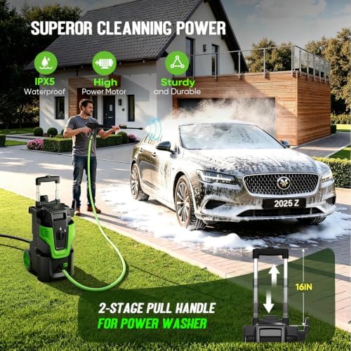 Heavy Duty 5000PSI Electric Pressure Washer,Power Washer Electric Powered - Image 3