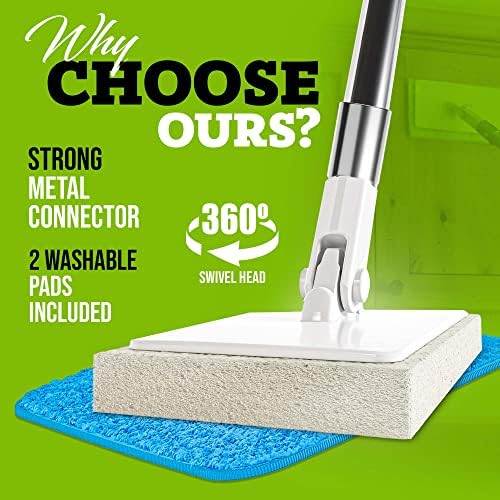 Wall Cleaner & Baseboard Cleaner with Handle—Wall Mop Cleaner & Baseboard Cleaner Mop for Easy Cleaning—Wall Cleaning Mop & Cleaning Tools for Baseboards + Cleaning pad & Microfiber Mop Cleaning Head - Image 6