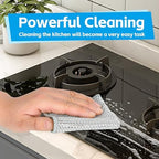 24Pack Multipurpose Wire Dishwashing Rags, Upgrade Non Scratch Wire Dishcloth, for Wet and Dry Use, Reusable Metal Scrubbing Microfiber Clean Cloths for Home/Kitchen/Stove - Image 7