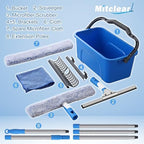 Mitclear Window Cleaning Kit 77'' Long Handle with Bucket for Home Outdoor - Image 3