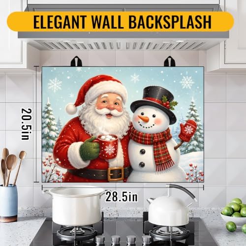 NYZE Stove Top Cover for Christmas Decorative Santa Snowman Stovetop Cover - Image 3