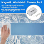 Magnetic Windshield Cleaner Tool, Double-Sided Window Cleaner Tool, Magnetic Glass Wiper for Car/High Rise/Windshield/Sidewindow/Sliding Door Glass Thickness 3-10mm/0.12-0.4inch - Image 2