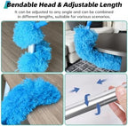 DRQ Ceiling Fan Cleaner Duster with 13-48 in Extension Pole, Blue, 2 Pack - Image 4