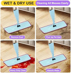 16.5 inch Reusable Mop Pads Microfiber Spray Mop Replacement Heads for Wet/Dry Mops Compatible with Bona Floor Care System (5 Pack) - Image 6