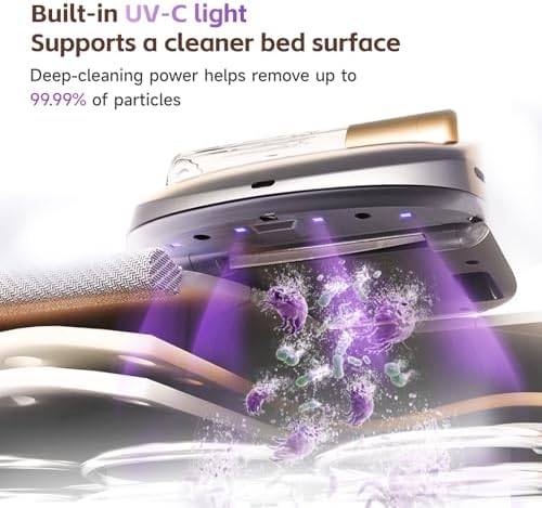 CREATULIZE X1 Robot Bed Vacuum, Automatic Mattress Vacuum Cleaner with Intelligent Path Planning, UV-C Light, HEPA Filter, One-Click 100% Dust & Pet Hair Removal for Bed, Mattress, Sofa, Carpet - Image 5