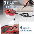 Handheld Steam Cleaner Portable High-pressure Steam Cleaner with 3 Brushes and 1 Glass Scraper Quickly Generates High-temperature Steam to Deeply Clean Kitchens and Car Seats - Image 3