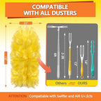 Heavy Duty Duster Refills for Swiffer Duster (40 Count) | 360° Unscented Disposable Multisurface Dusters with 1 Handle- for Home, Blinds, Fans & Corners, Yellow - Image 2