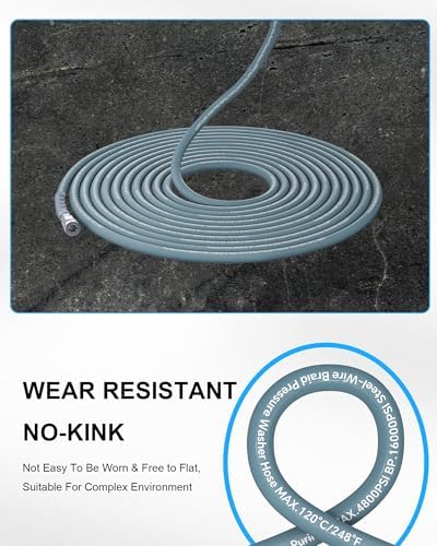 25FT Pressure Washer Hose 3/8" Swivel Quick Connector - Image 6