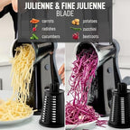 Zulay Kitchen Rotary Cheese Grater 5 Blade Cheese Shredder - Manual Hand Crank Cheese Grater With Reinforced Suction & 5 Interchangeable Drums - Easy to Use, Vegetable Chopper Round Mandoline Slicer - Image 6