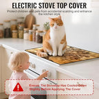 Stove Top Cover for Electric Stove,Glass Stove Top Cover, Heat Resistant Glass Cooktop Cover, Stovetop Protector, Kitchen Decor, Dish Drying Mats Cover for Ceramic Washer Top 28.5x20.5 inch - Image 5