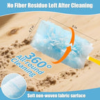 60 Count 360° Heavy Duty Duster Refills Compatible with Swiffer,Large Size-Extra Thick Disposable Electrostatic Duster Refill with 1 Retractable Handle(35-inch Length Fully expanded) - Image 3