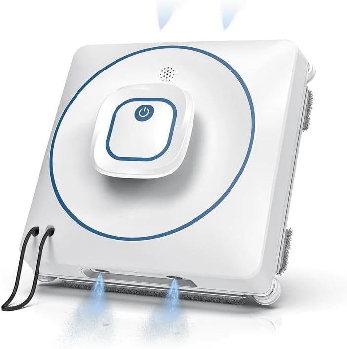 Window Cleaner Robot with 4 Cleaning Modes, 8000Pa Suction Remote Control by BINMIT