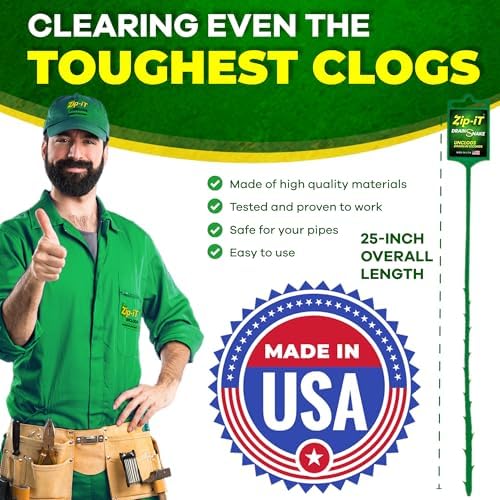 The original Zip-It Hair Clog Remover 25-inch Overall Length Drain Snake Cleaner (9-Pack), Unclog Your Sink, Shower, & Tub Drain In Seconds – Non-toxic, Made in the USA - Image 5