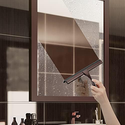 Hiware All-Purpose Shower Squeegee for Shower Doors, Bathroom, Window and Car Glass - Bronze, Stainless Steel, 12 Inches - Image 4