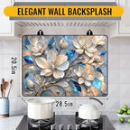 NYZE Stove Top Covers for Electric Stove for Kitchen (Blue Crystal Floral) - Image 2