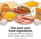 Hamilton Beach Breakfast Sandwich Maker with Egg Cooker Ring, Customize Ingredients, Perfect for English Muffins, Croissants, Mini Waffles, Perfect White Elephant Gifts, Mint (25482) - Image 6