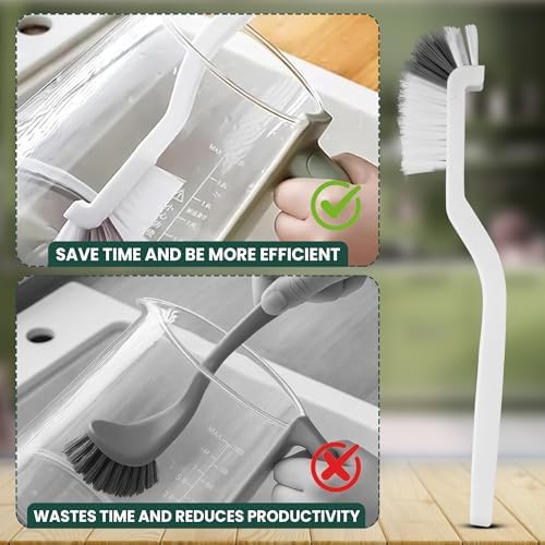 8 Pcs Crevice Cleaning Brush Set – Hard Bristle Cleaning Tools for Grout, Gaps & Narrow Spaces – Multi-Purpose Grout Brush, for Cleaning Bathroom, Shower, Window Tracks, Kitchen - Image 3