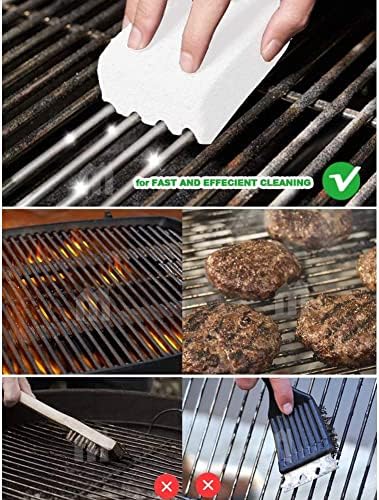 Non Scratch Grillstone Magic Blackstone Block Cleaner Clean Brick Stone Scraper for Removing Stains，Pool, Baking Steel,Oven, Flat Top Cookers, Utensils, Toilet, Hard Skin Callus Remover, 4 pack, White - Image 2