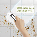 Amazer Scrub Brush for Cleaning Comfort Grip Bathtub Scrubber Stiff Bristles with Handle Heavy Duty Shower Cleaner Brush for Tub Carpet Floor Sink Outdoor - Pack of 2 (Black+Grey) - Image 5