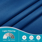 Hiasan French Door Curtains Privacy, Royal Blue, 24W x 40L, 1 Panel - Image 5