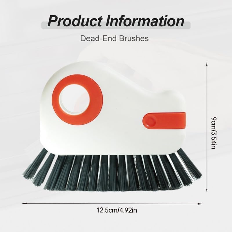 2 in 1 Groove Cleaning Brush, 2025 New Window Track Cleaning Tools, Multifunctional Bristle Crevice Brush with Hidden Scraper for Sliding Door Track Window Seal (Gray 1pc) - Image 5