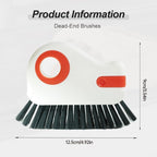 2 in 1 Groove Cleaning Brush, 2025 New Window Track Cleaning Tools, Multifunctional Bristle Crevice Brush with Hidden Scraper for Sliding Door Track Window Seal (Orange 1pc) - Image 5