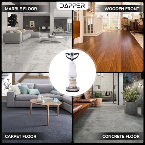 17" Heavy-duty Multi-Functional Floor Buffer Polisher Machine - Clean, Buff, Scrubb and Polish with Ease! Ideal for Carpets Too! Includes Optional Solution Tank, 2 Brushes and 3 Scouring Pads - Image 4