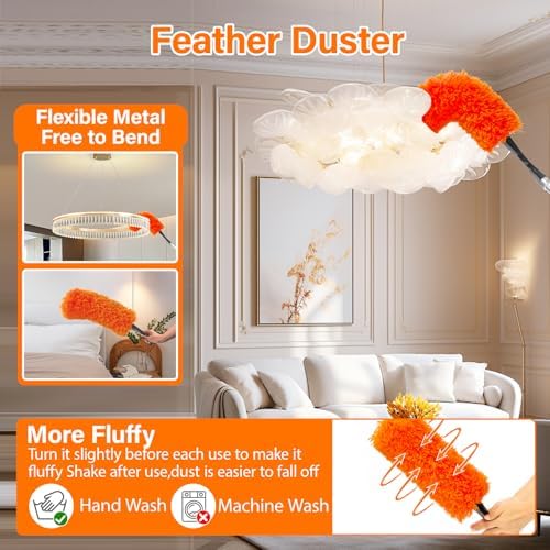 30FT High Reach Duster Cleaning Kit with 5-24 FT Extension Pole - Image 3