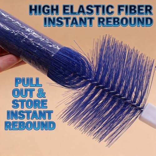 Bendable Microfiber Duster, Reusable Dust Remover, 2027 New Fan Cleaning Brush Washable ldeal for Electric Fans Air Conditioning, Home Car Vents, Curtain (Blue*2) - Image 2