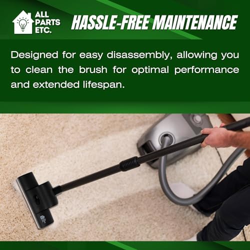 Vacuum Carpet Brush Nozzle Attachment, 1.25” Turbo Floor Brush Accessories, Head for Shop Vac, Bissell, Shark, Oreck, Hoover, Eureka & Central Vacuum (Style May Vary) - Image 5