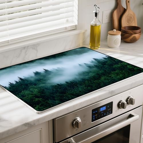 Heat-resistant Stove Top Cover - 28.5" X 20.5" Cooktop Protector Covers, Scratch-resistant Washable Pad Kitchen Countertop Mat (Woods, 28.5" x 20.5") by BSFHH