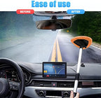 Extendable Car Windshield Cleaning Tool with Microfiber Pads, Orange - Image 4