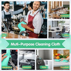 FIXSMITH Turquoise Microfiber Cleaning Cloth -Pack of 8, Highly Absorbent Cleaning Rags, 16"X12" All Purpose Cleaning Towels for Housekeeping, Kitchen, Car, Lint Free and Reusable Microfiber Towels - Image 7