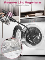 Cordless Vacuum Cleaner, 10 in 1 Stick Vacuum with Powerful Suction, Hose, Green LED Light, Anti-Tangle Brush, Lightweight Rechargeable Vacuum Cleaner for Home, Hardwood Floors, Carpets, Pet Hair,Pink - Image 4