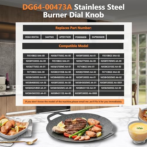 DG64-00473A Gas Stove Control Knob Replacement Compatible with Samsung 5pcs - Image 4