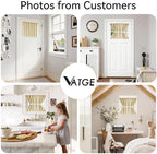 Vatge Small Curtain for Door Window Blackout Privacy French Door Panel for French/Classroom Doors, 1 Panel, W25 x L20, Light Beige - Image 5