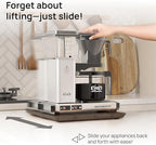 Ibyx Appliance Slider, Sliding Tray for Coffee Maker, 13 x 10.5 in, Brown - Image 2