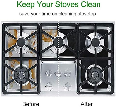 Stove Burner Covers,0.3 MM Double Thickness,8 Pack,Black,Size 10.6” x 10.6” - Image 6