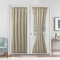 Hiasan French Door Curtains Privacy, Taupe, 52W x 72L, 1 Panel by Hiasan