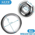 Electric Stove Burner Drip Pans and Rings for GE Hotpoint Set of 4 Chrome - Image 2